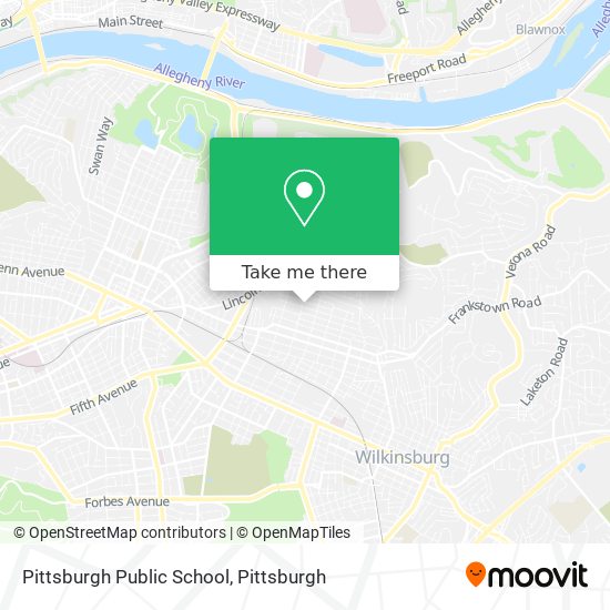 Pittsburgh Public School map