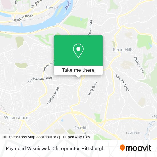 Raymond Wisniewski Chiropractor map