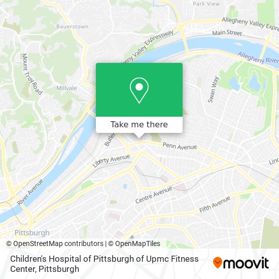 Mapa de Children's Hospital of Pittsburgh of Upmc Fitness Center