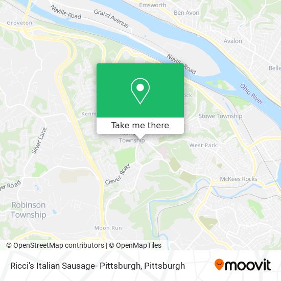 Mapa de Ricci's Italian Sausage- Pittsburgh