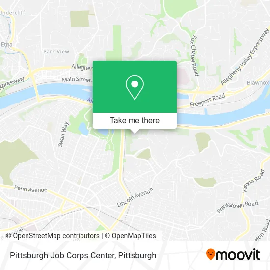 Pittsburgh Job Corps Center map