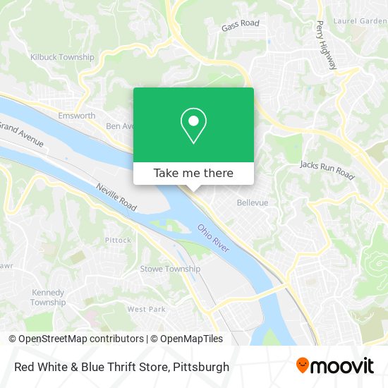 Mapa de Red White & Blue Thrift Store