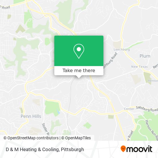 D & M Heating & Cooling map