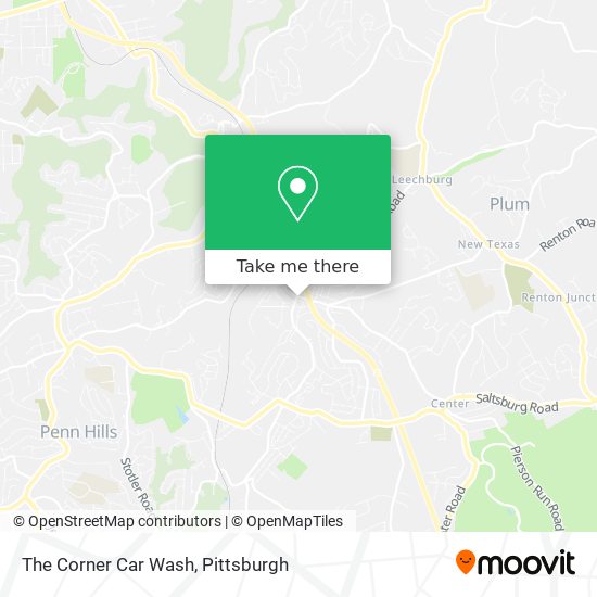 The Corner Car Wash map