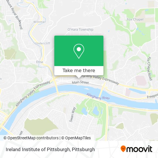 Mapa de Ireland Institute of Pittsburgh