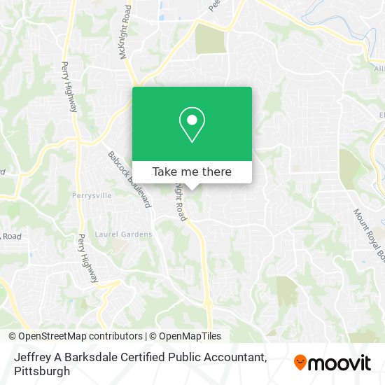 Jeffrey A Barksdale Certified Public Accountant map