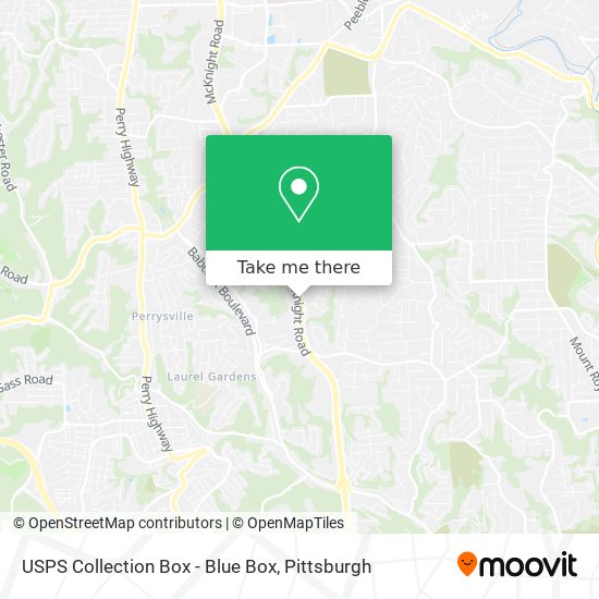 USPS Collection Box - Blue Box map