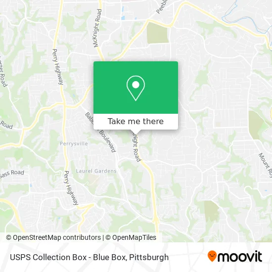 USPS Collection Box - Blue Box map