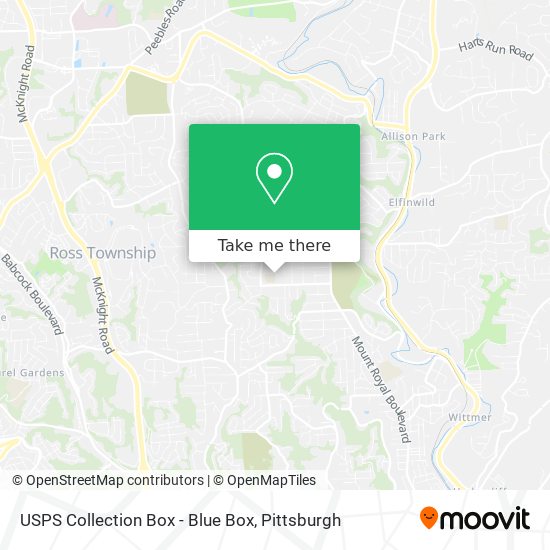 USPS Collection Box - Blue Box map