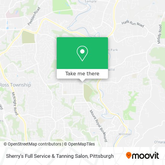 Mapa de Sherry's Full Service & Tanning Salon