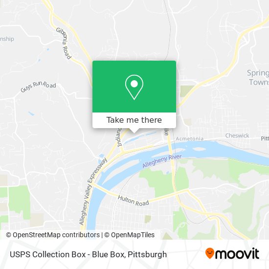 USPS Collection Box - Blue Box map