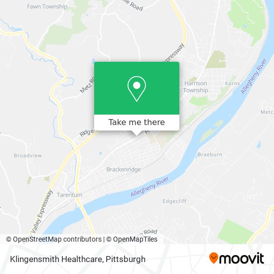 Mapa de Klingensmith Healthcare