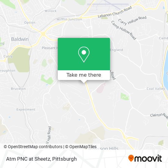 Atm PNC at Sheetz map