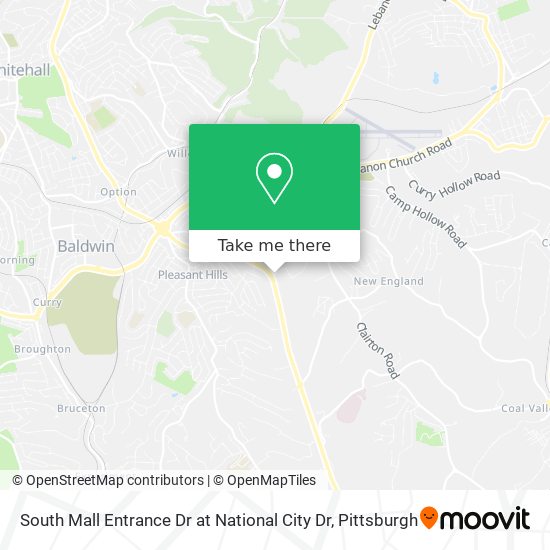 South Mall Entrance Dr at National City Dr map