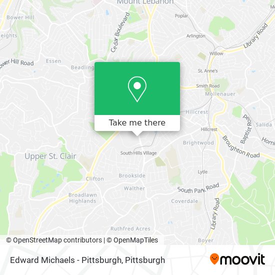 Edward Michaels - Pittsburgh map