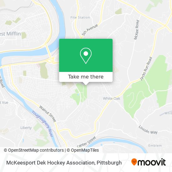 Mapa de McKeesport Dek Hockey Association