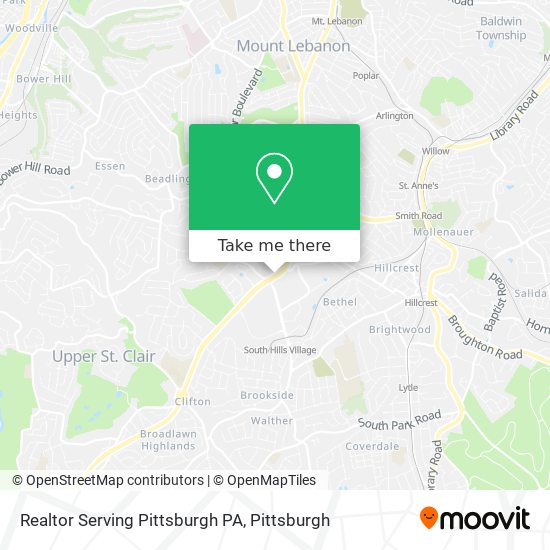 Realtor Serving Pittsburgh PA map