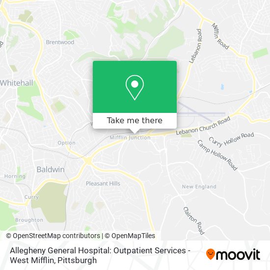 Mapa de Allegheny General Hospital: Outpatient Services - West Mifflin