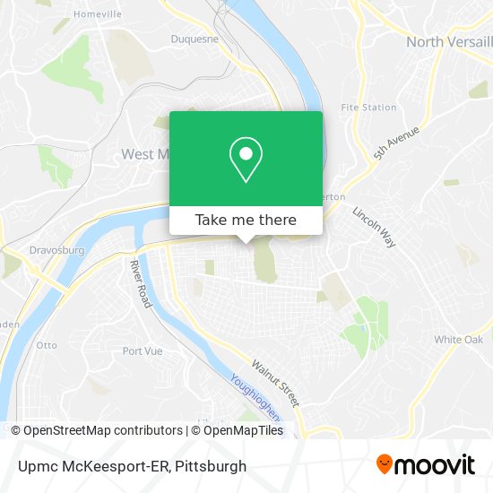 Upmc McKeesport-ER map