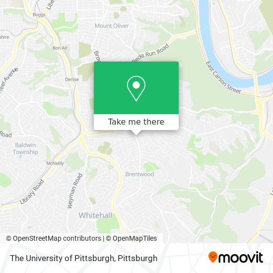 The University of Pittsburgh map