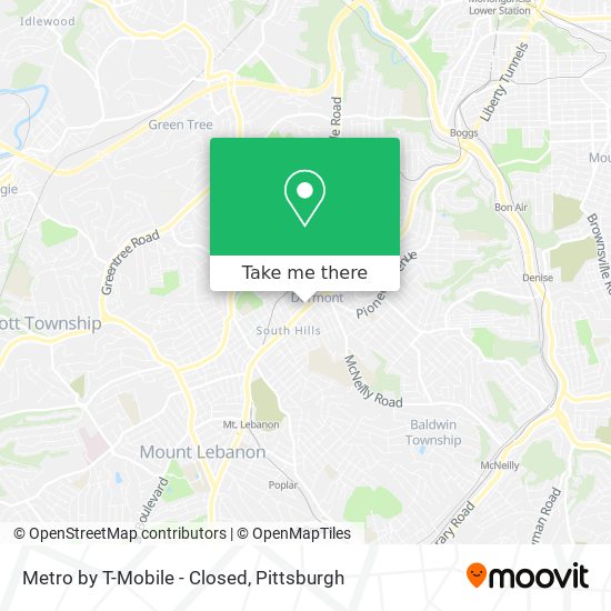 Mapa de Metro by T-Mobile - Closed