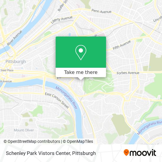 Schenley Park Vistors Center map
