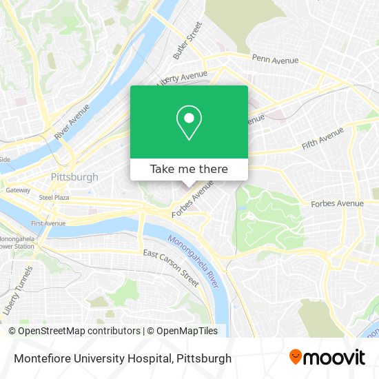 Montefiore University Hospital map