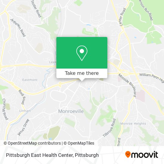 Pittsburgh East Health Center map