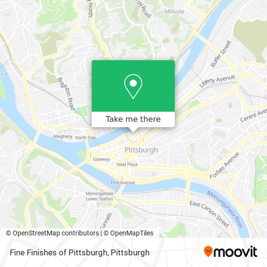 Fine Finishes of Pittsburgh map