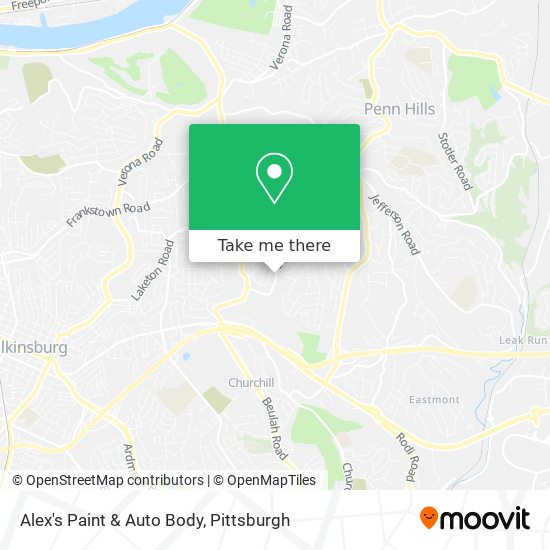 Alex's Paint & Auto Body map