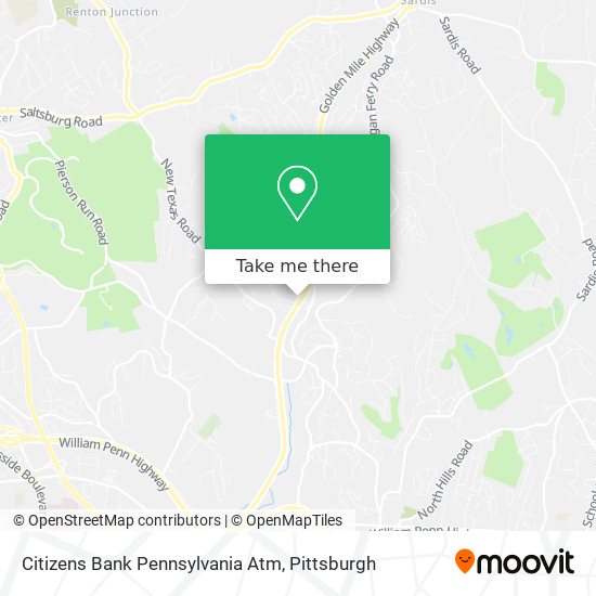 Citizens Bank Pennsylvania Atm map