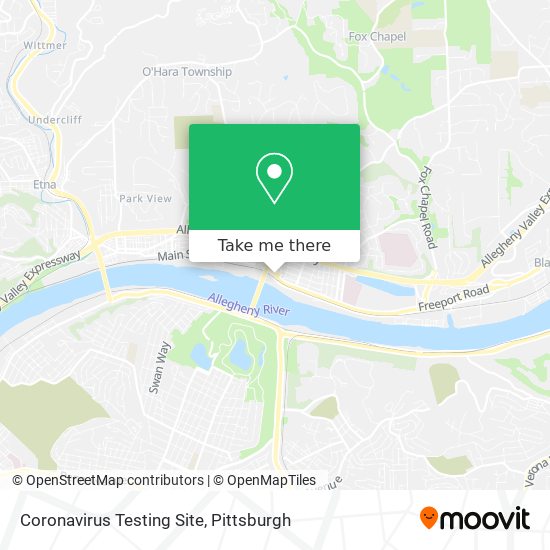 Coronavirus Testing Site map