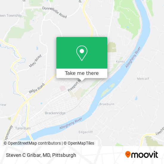 Steven C Gribar, MD map
