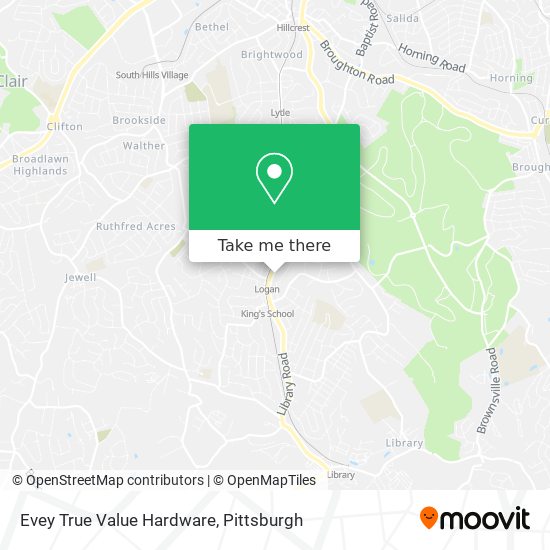 Evey True Value Hardware map