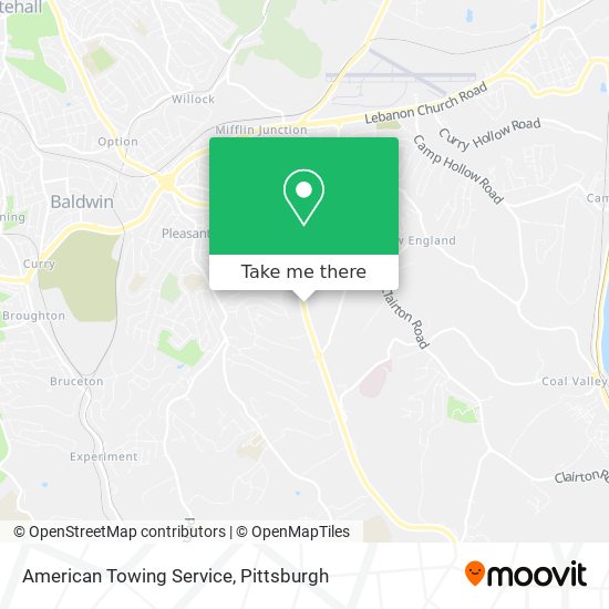 American Towing Service map