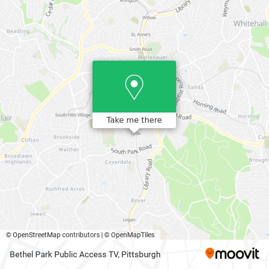 Mapa de Bethel Park Public Access TV