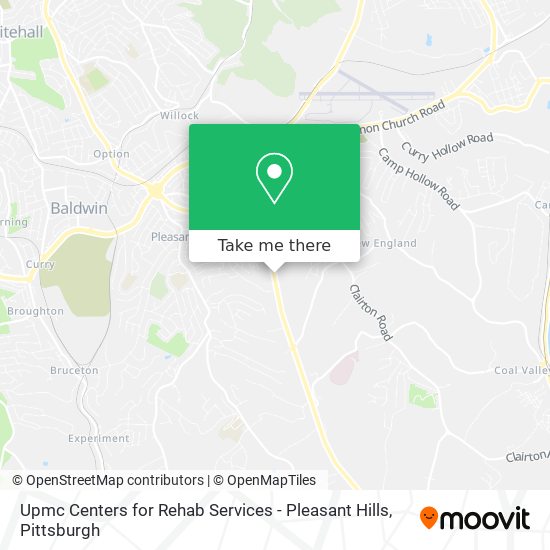 Upmc Centers for Rehab Services - Pleasant Hills map