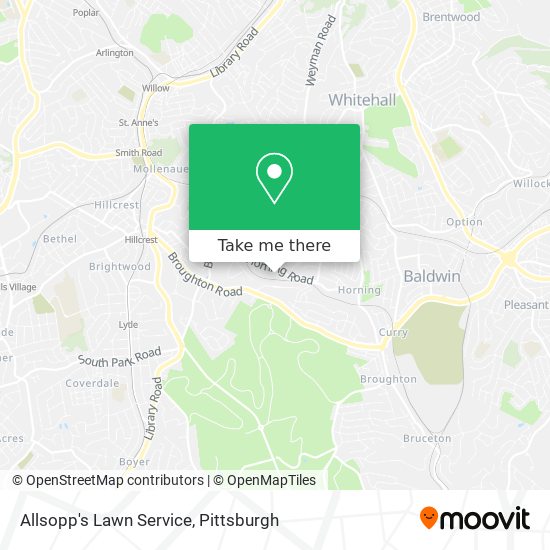 Allsopp's Lawn Service map