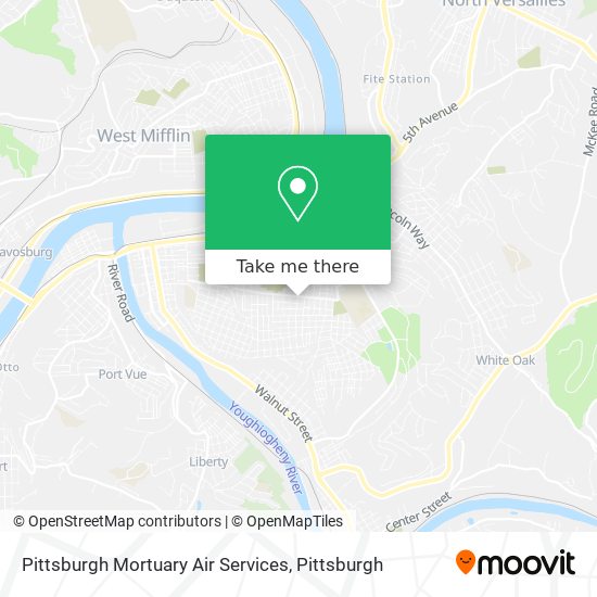 Pittsburgh Mortuary Air Services map