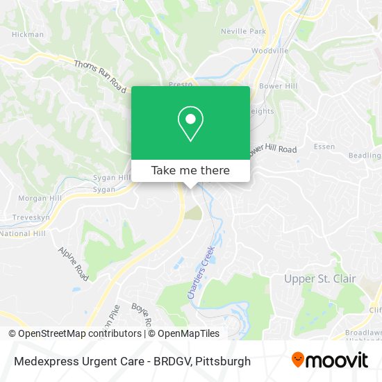 Mapa de Medexpress Urgent Care - BRDGV