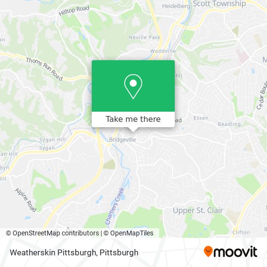 Mapa de Weatherskin Pittsburgh