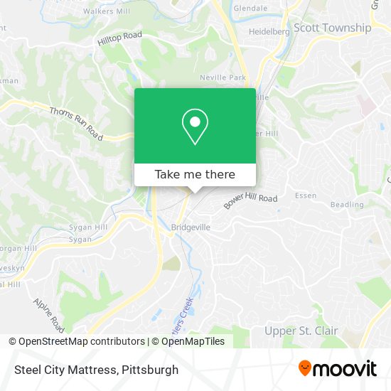 Steel City Mattress map