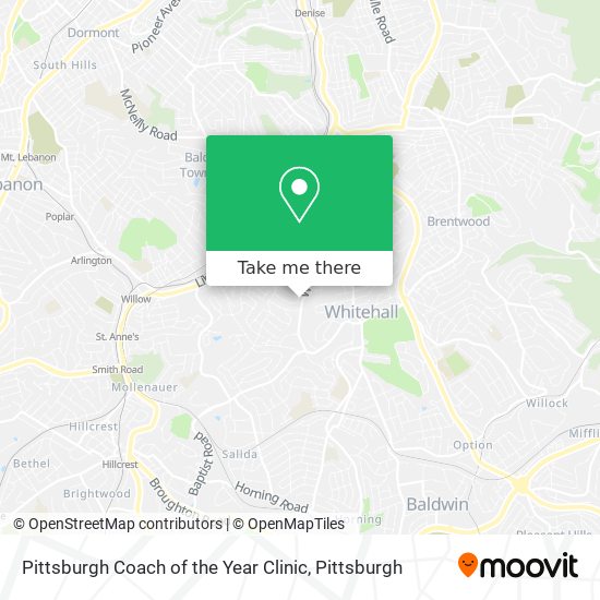 Pittsburgh Coach of the Year Clinic map