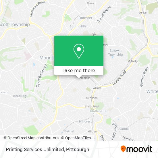 Mapa de Printing Services Unlimited