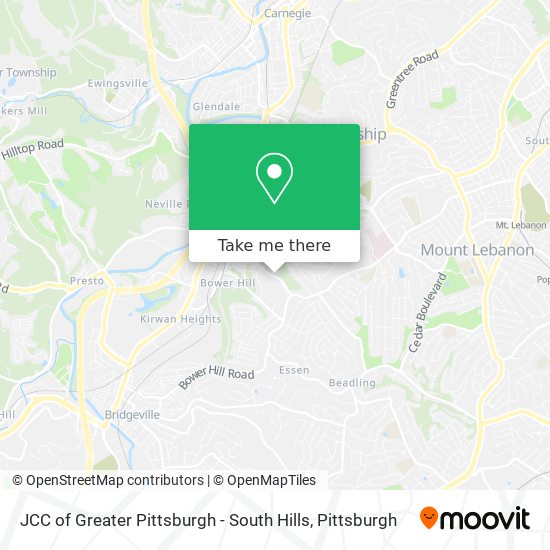 Mapa de JCC of Greater Pittsburgh - South Hills