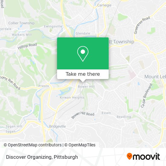 Mapa de Discover Organizing