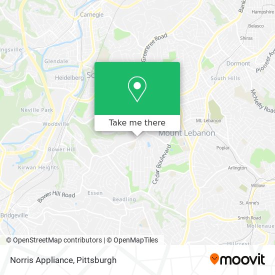 Norris Appliance map