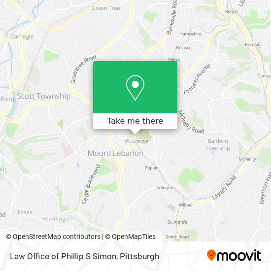 Mapa de Law Office of Phillip S Simon