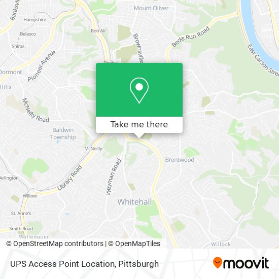 UPS Access Point Location map