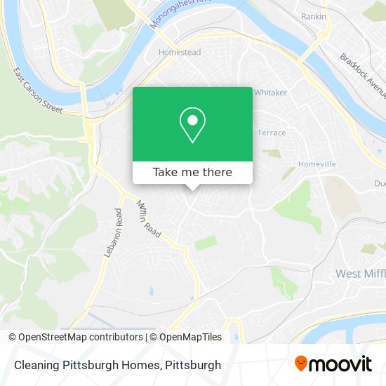 Cleaning Pittsburgh Homes map